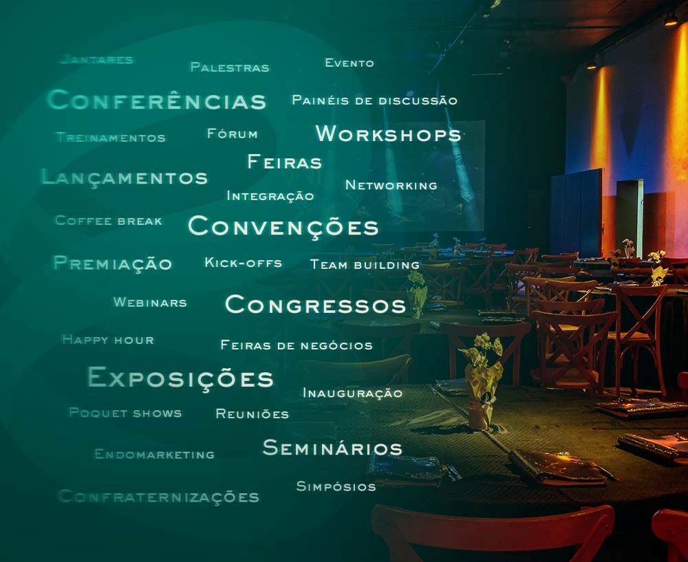 Quais os tipos de eventos corporativos? Tirinha com os mais variados tipos de eventos corporativos